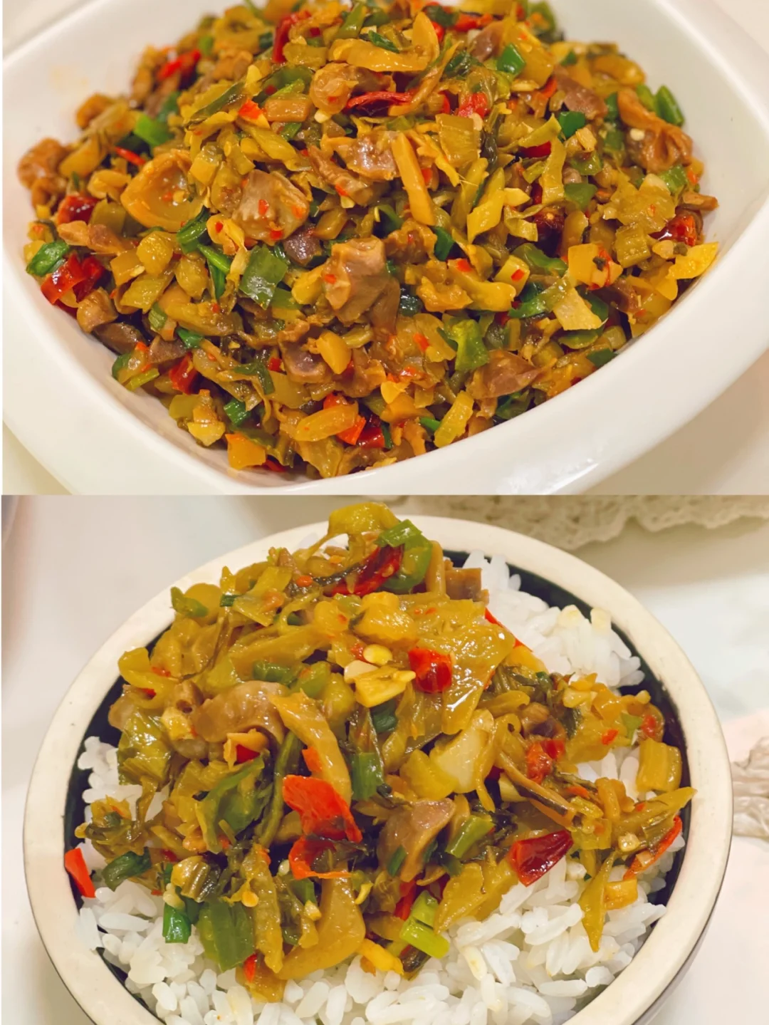 酸菜炒鸡胗酸辣开胃记得多煮一点米饭哦