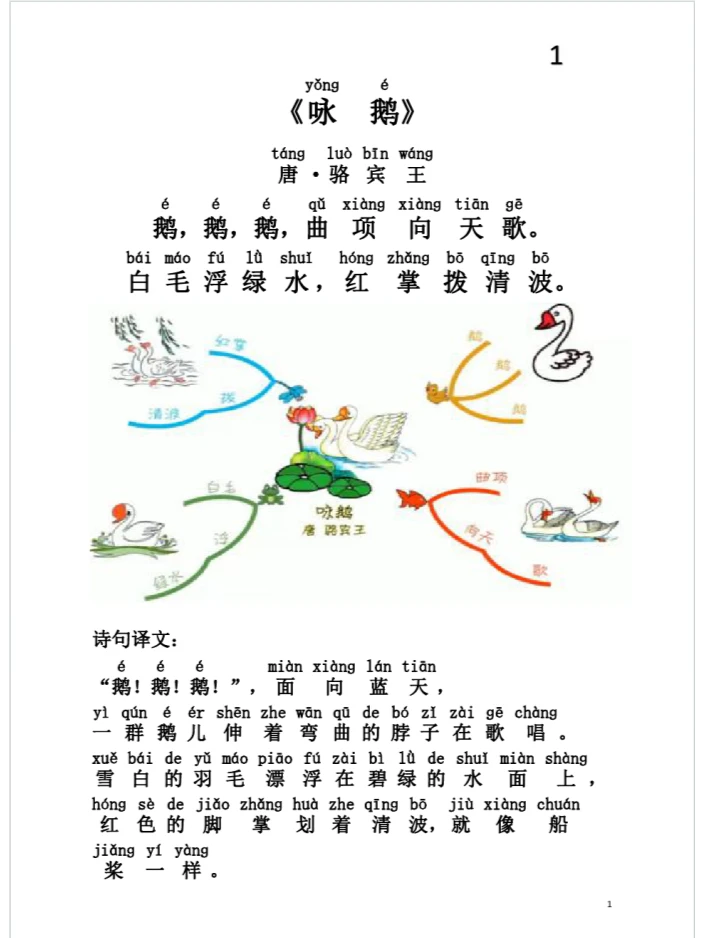 小学生必备古诗词1—17首