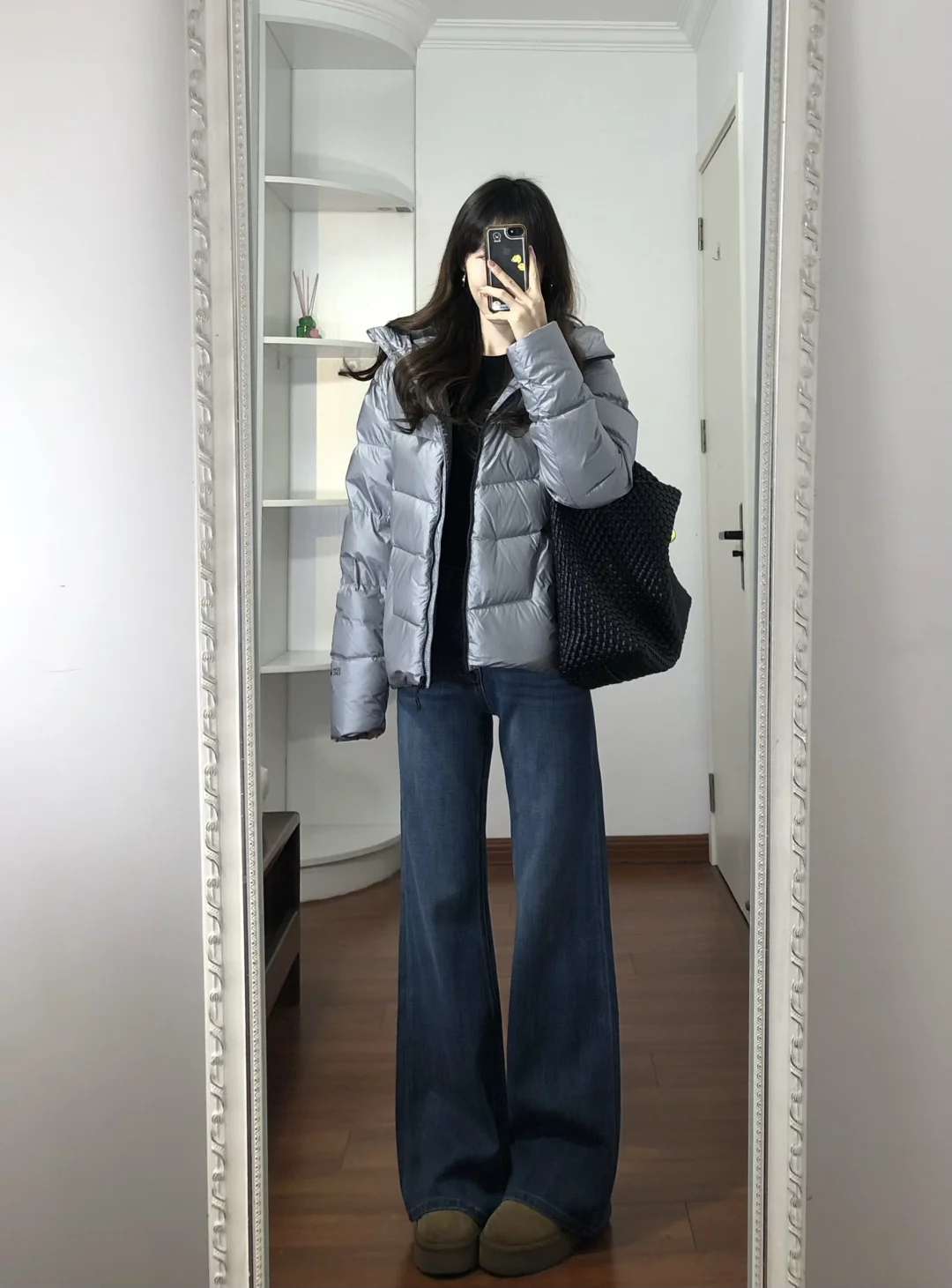 今年第一件灰色鹅绒服