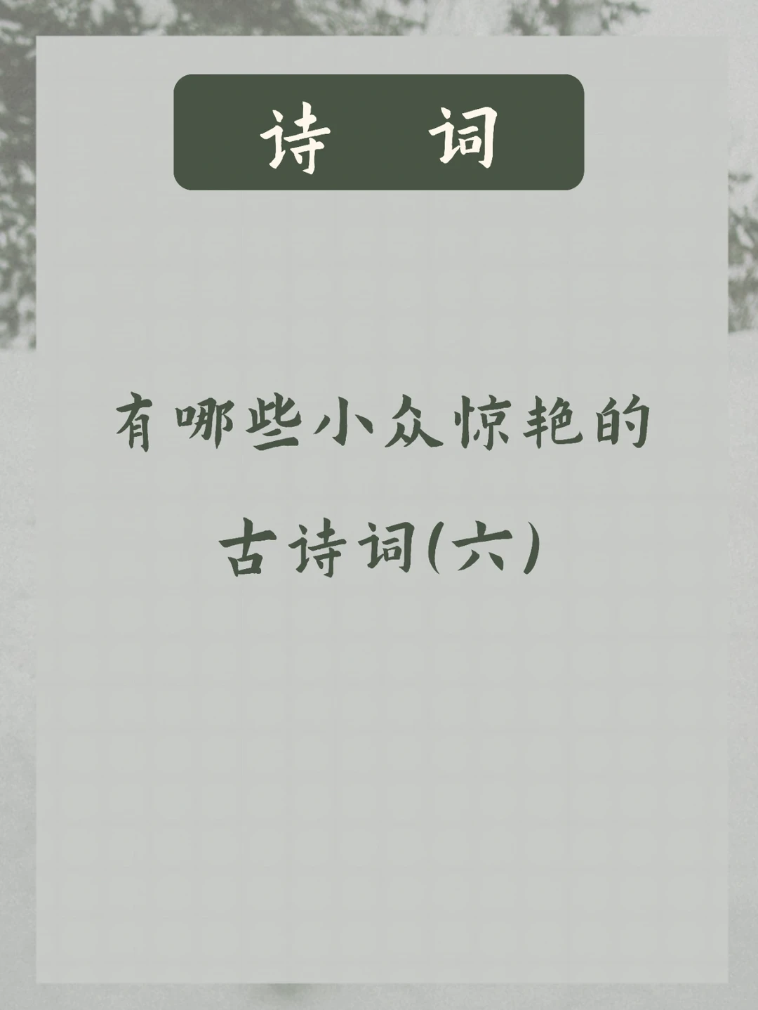 小众诗词 | 门闲心静自清凉