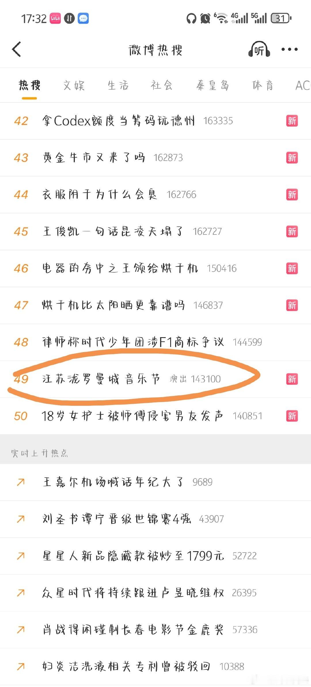 上书------关于话题#汪苏泷罗曼城 音乐节#  

小女想请问，剩下的帖子都哪去了？怎么隔一晚上少了十多万的评论？

好搞笑，哈哈哈哈 ​​​