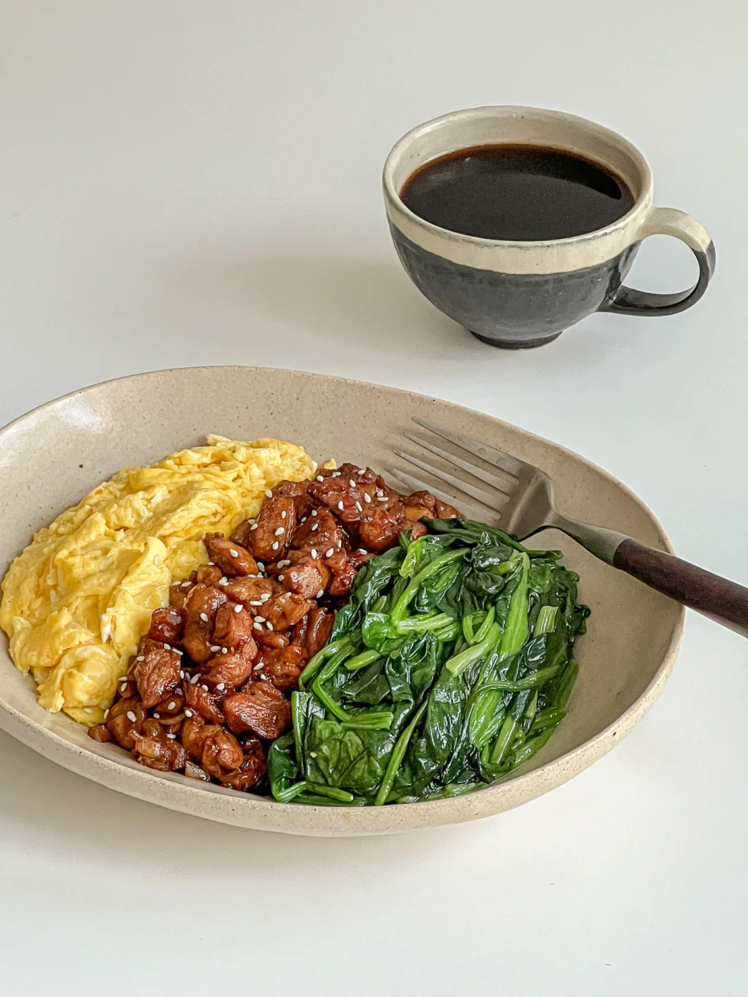 brunch｜三色鸡肉盖饭｜低卡饱腹