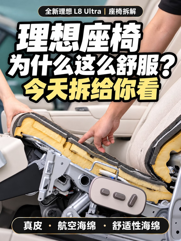 理想座椅为什么舒服？拆开看明白了👀