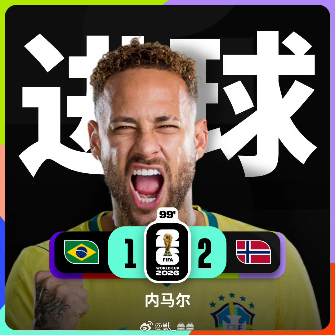 补时第9+9分钟，内马尔顶住压力罚进点球，巴西缩小比分至1-2挪威。 ...