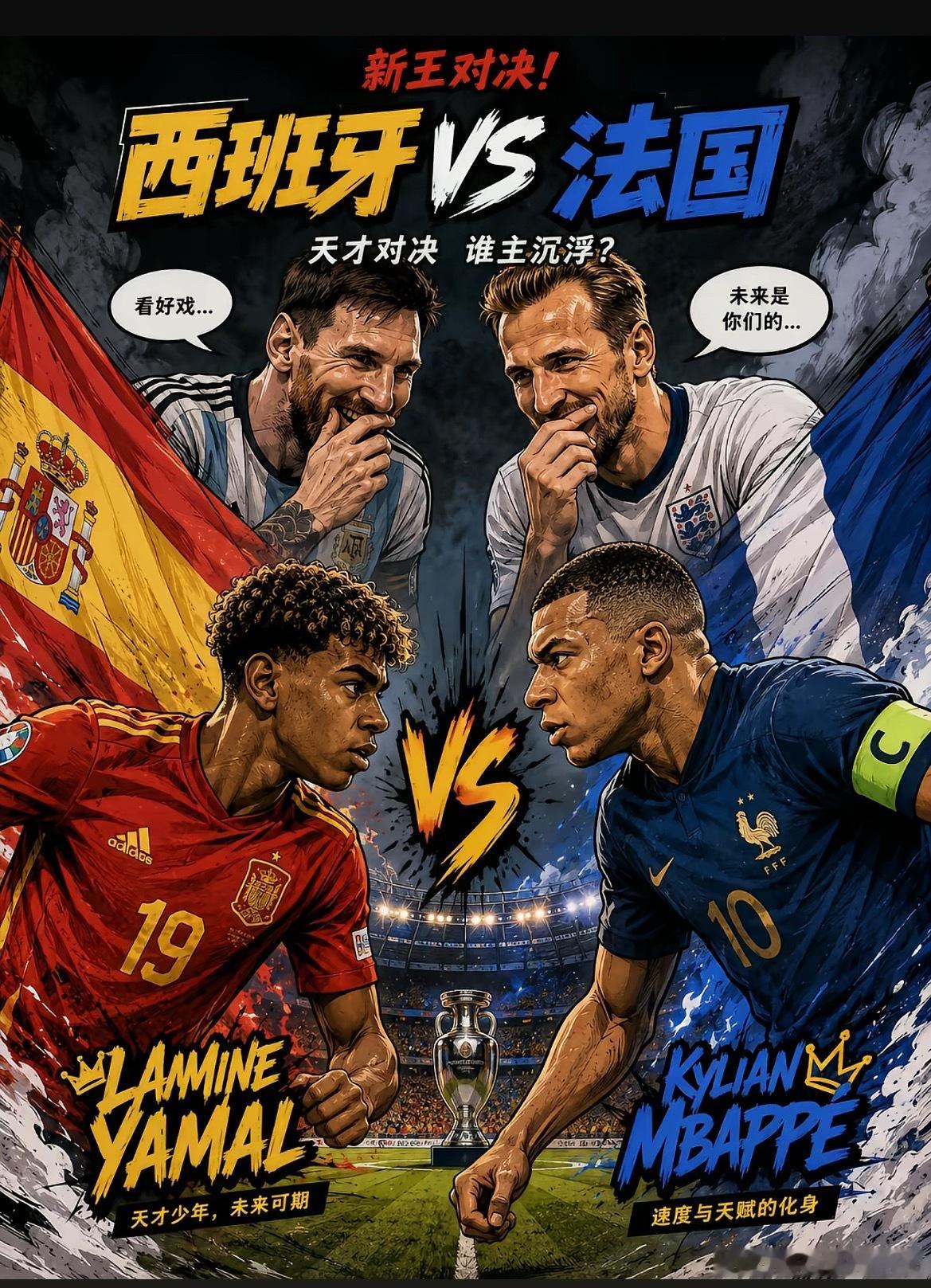 🏆 半决赛对阵与终极前瞻🇫🇷 法国 VS 西班牙 🇪🇸开球时...