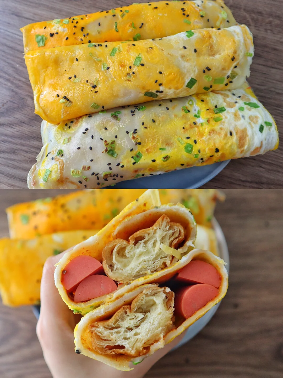 不用揉面的自制煎饼‼️在家做解馋又健康