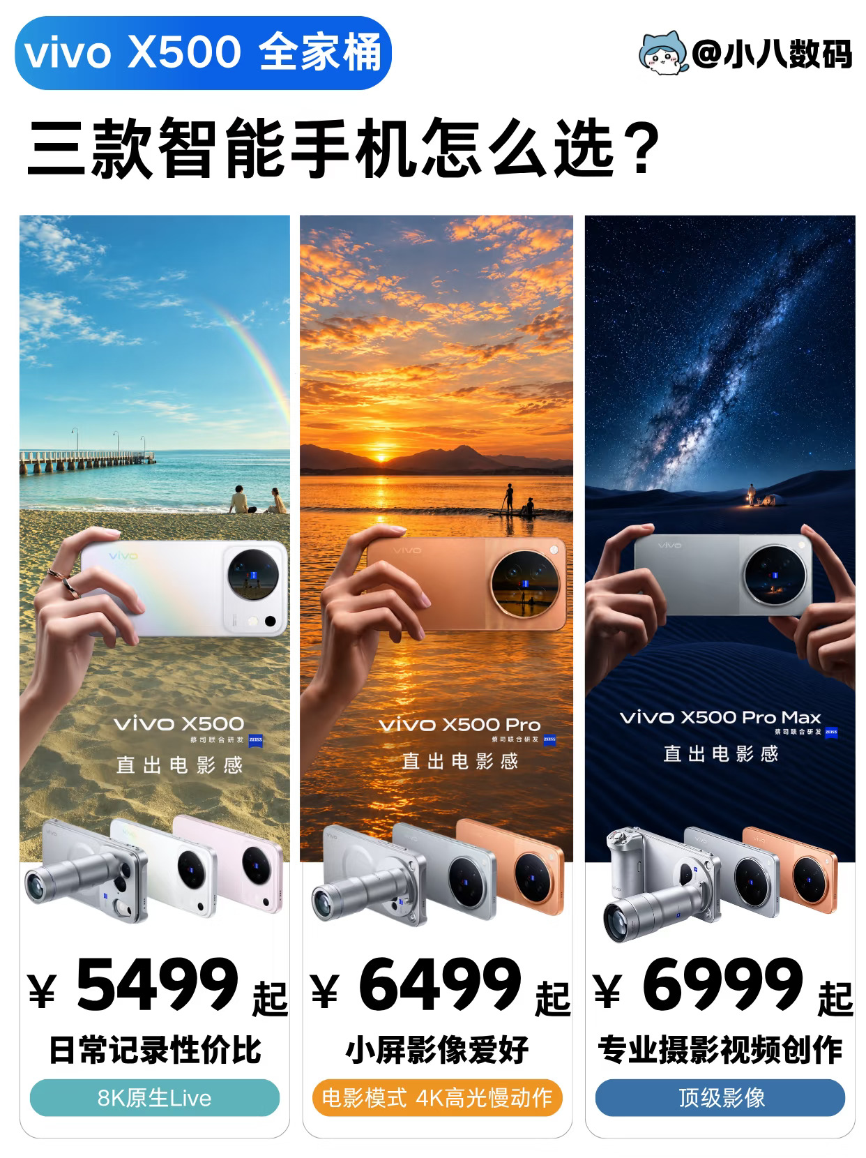 vivo X500 系列✨三杯对号入座，选机不纠结