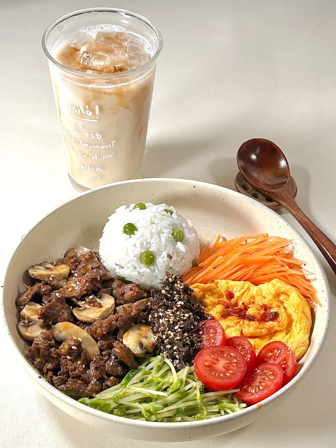 低卡一人食🍤牛肉口蘑海苔拼盘🍱