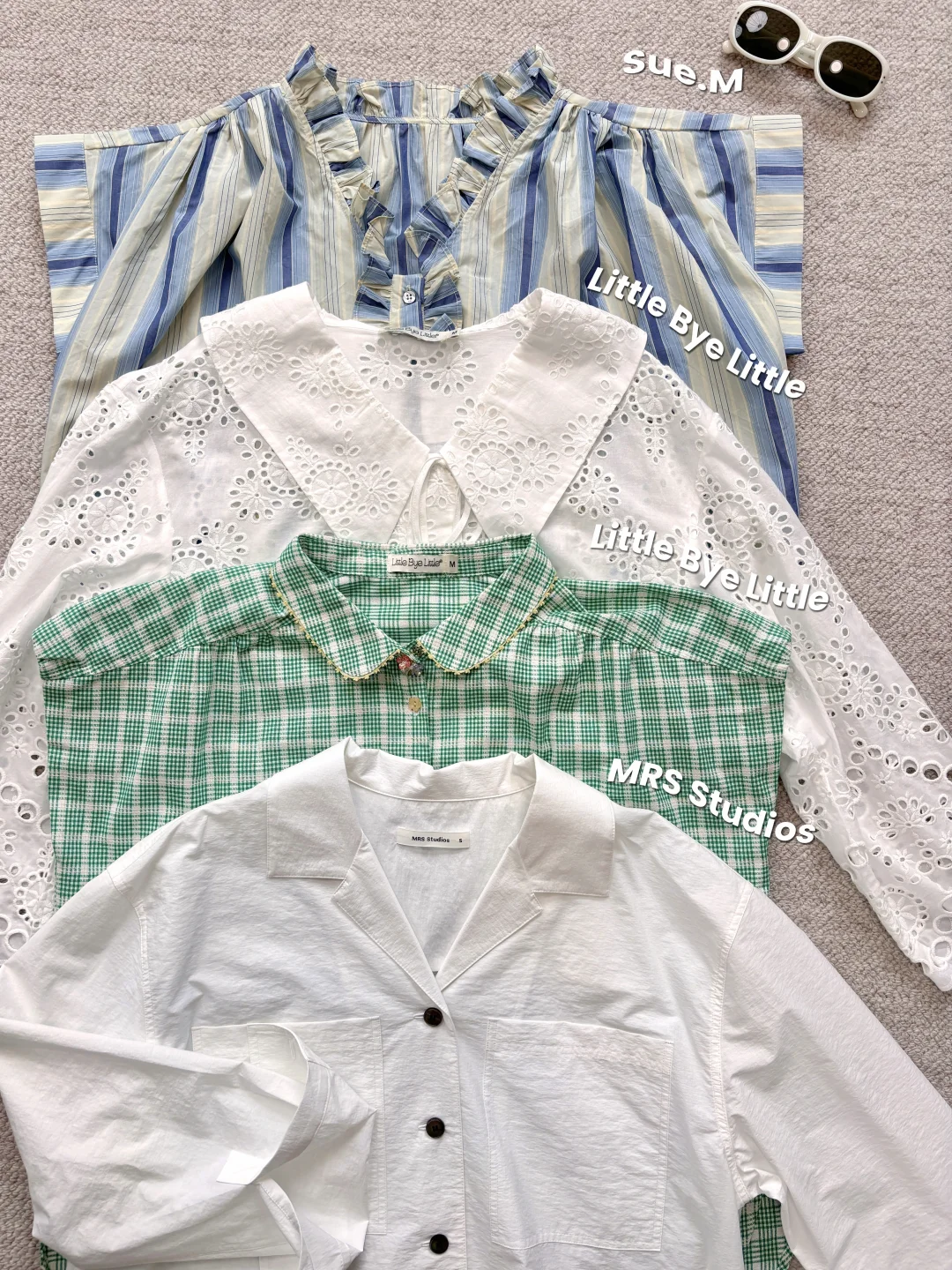 夏日小衫🌼14套清爽干净的质感小衫合集