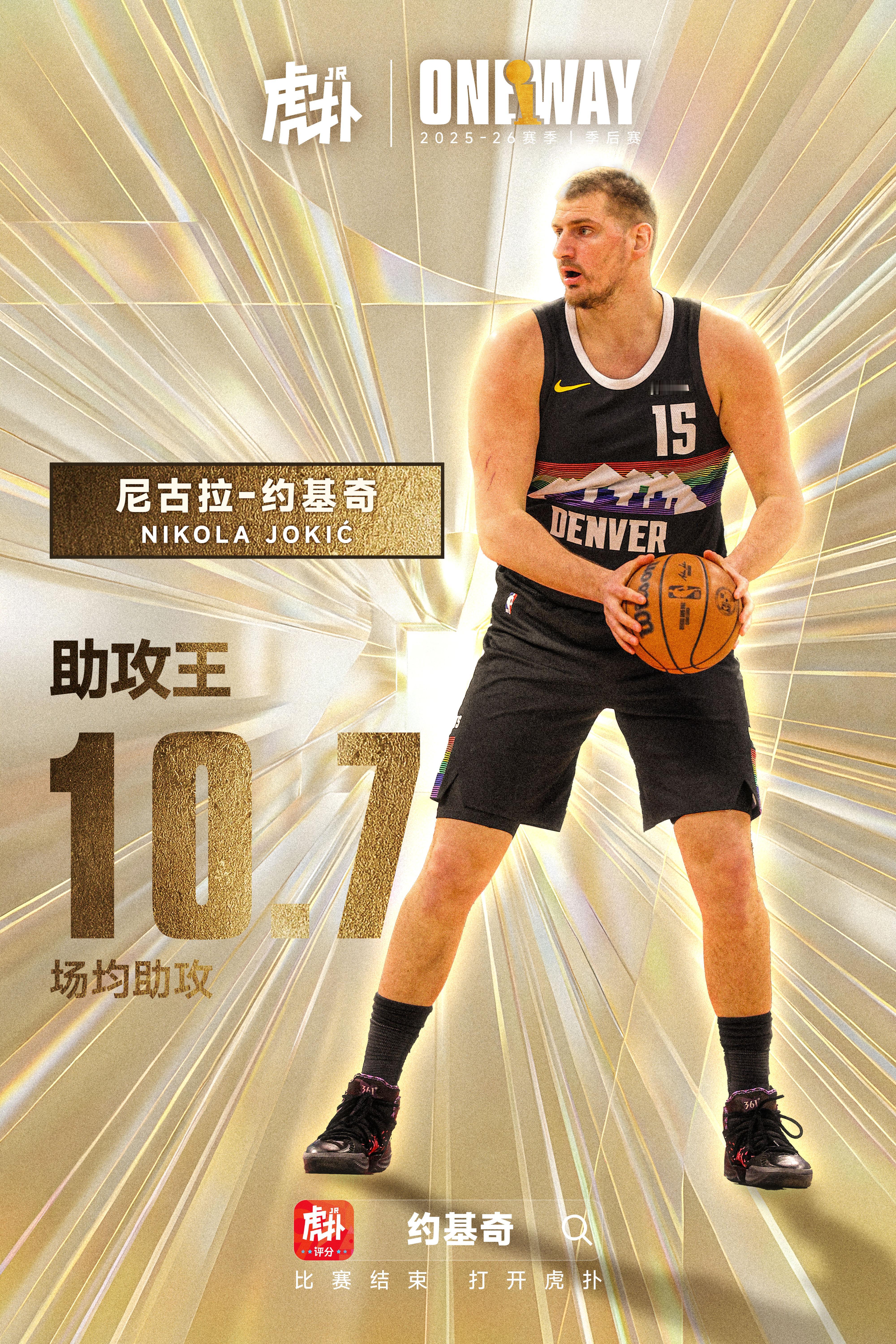 约基奇太不讲理了，助攻王和盖帽王全都要     约基奇继续保持高效表现...