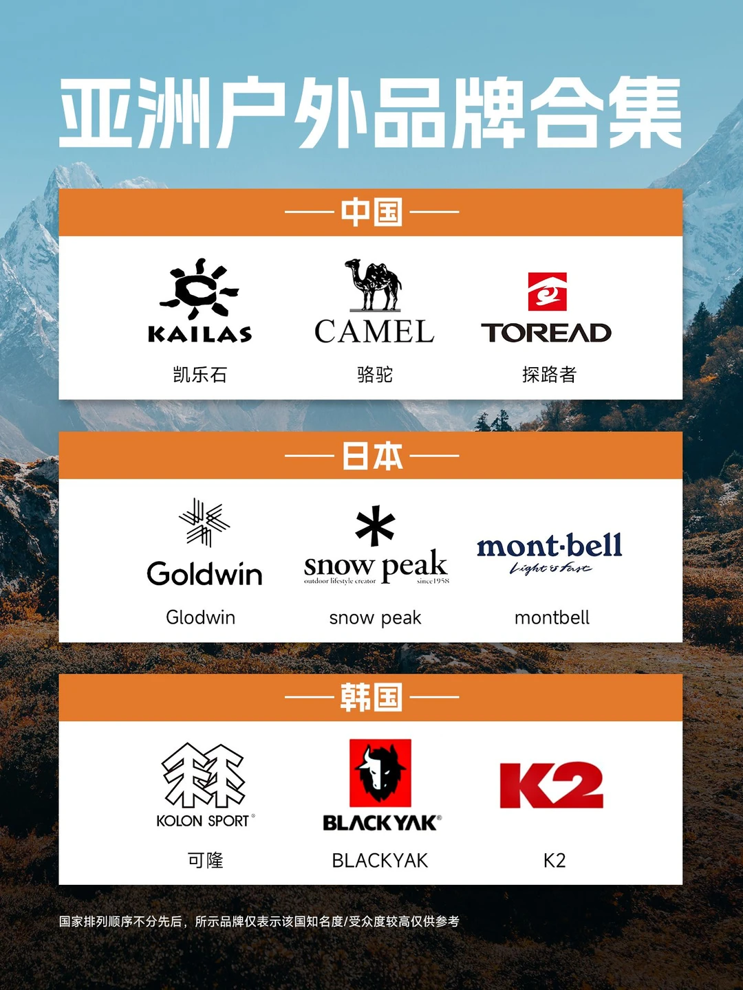 亚洲户外品牌实力盘点🏔中日韩宝藏品牌集