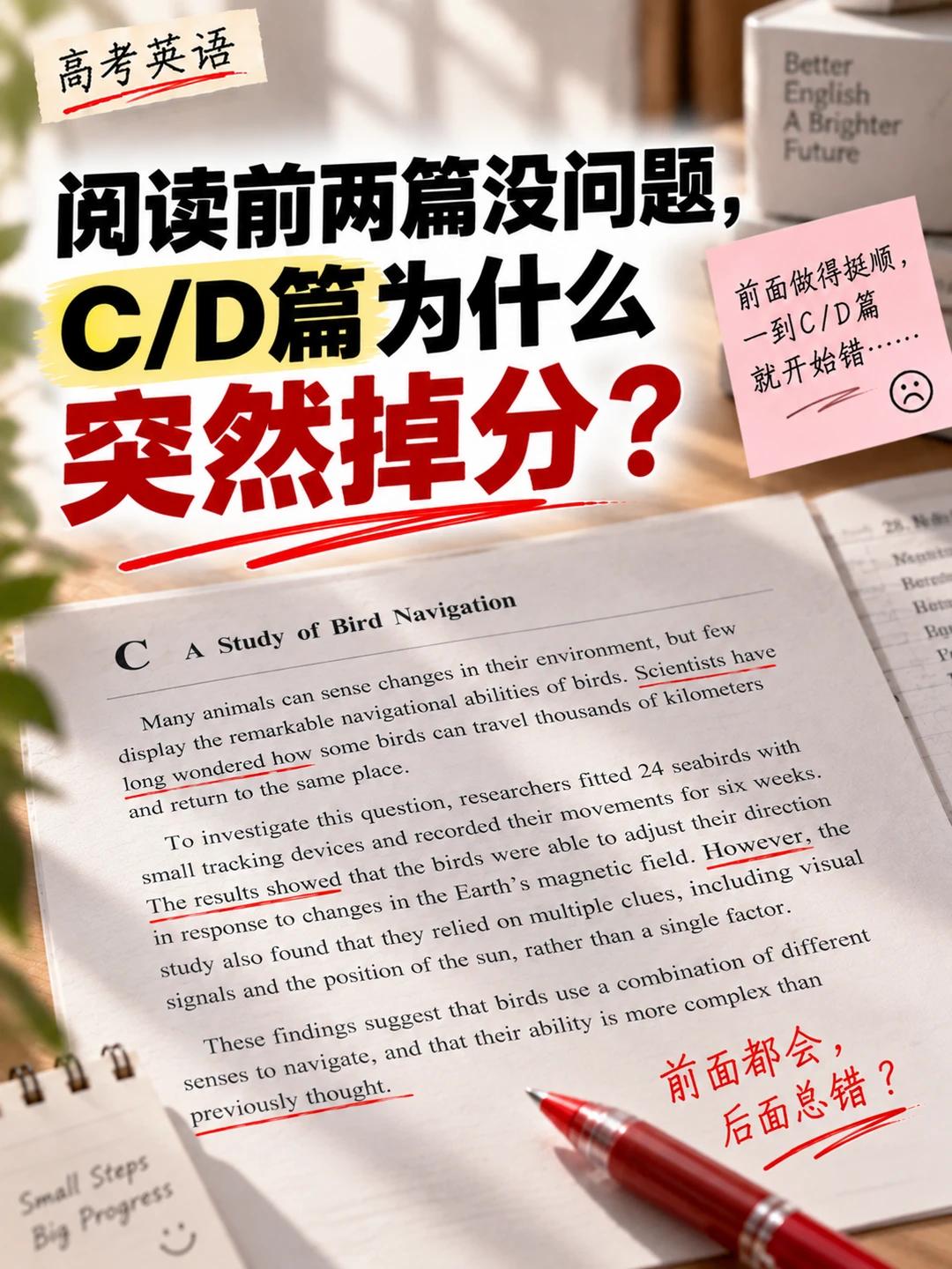 阅读前两篇没问题，CD篇为什么突然掉分？