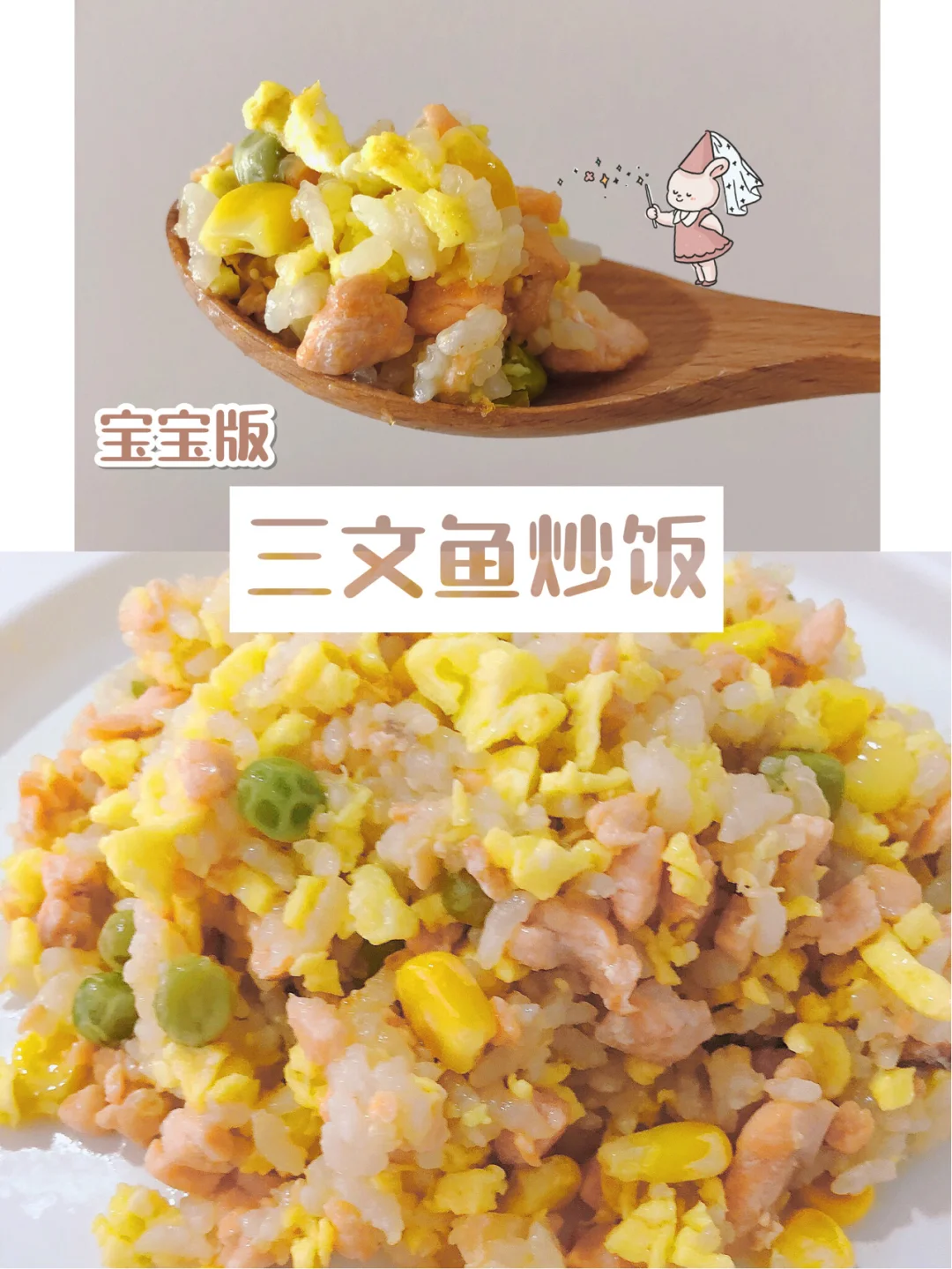 0失败快手宝宝辅食 三文鱼炒饭