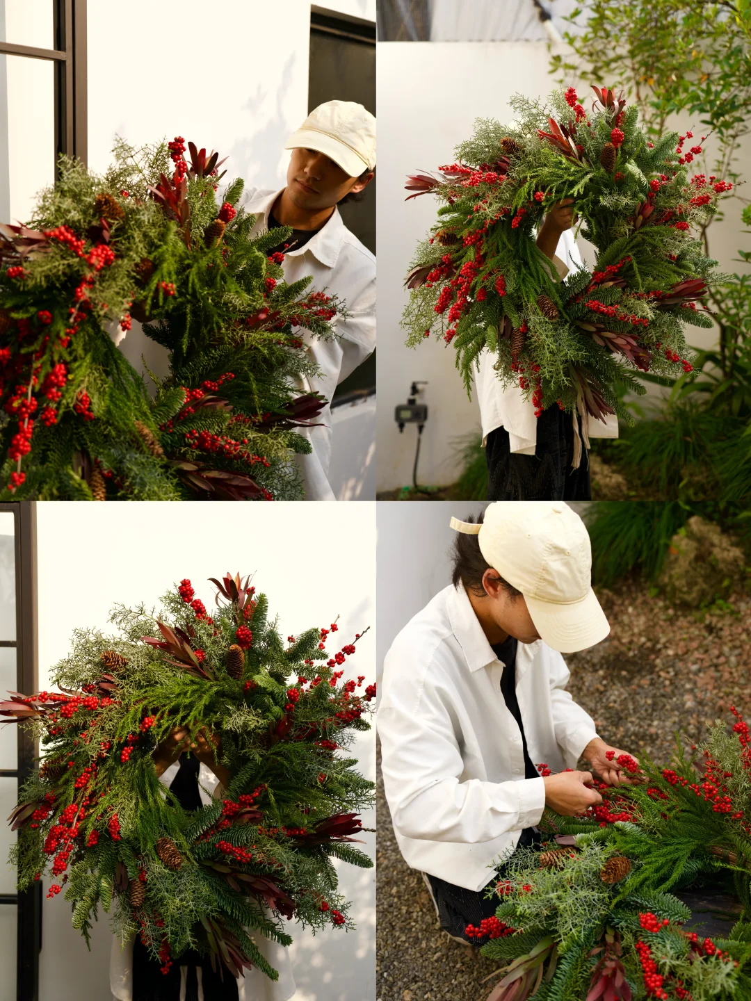做了一款自由生长的圣诞花环
