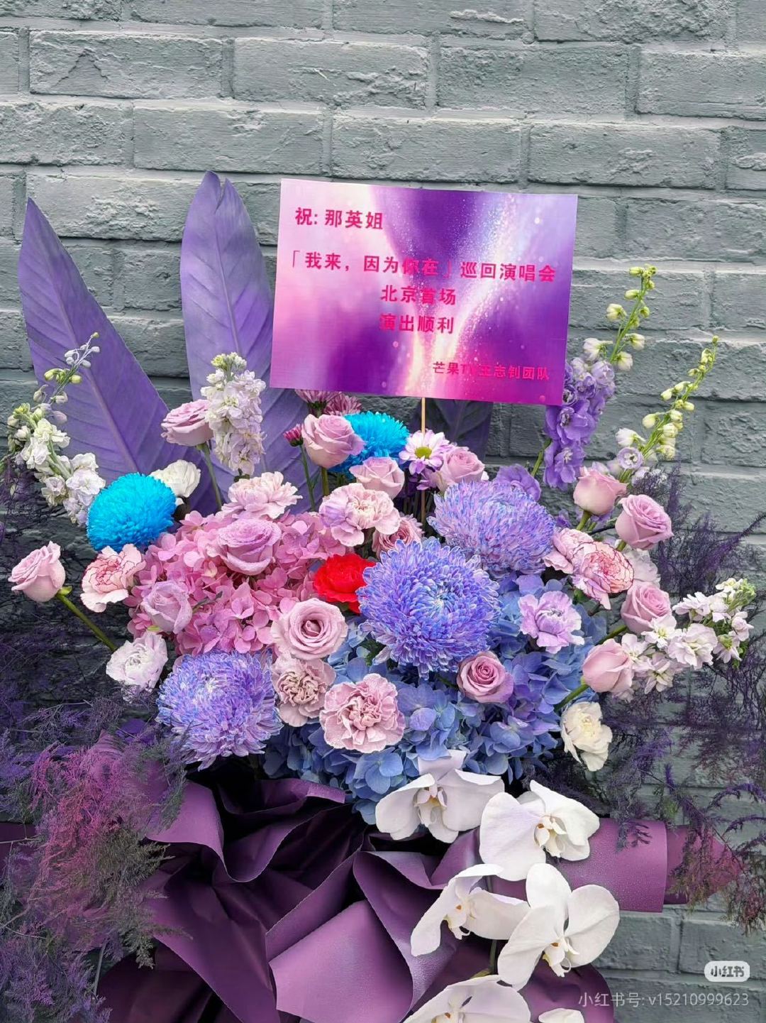 #那英人脉这一块# 这才是华语乐坛大姐大的排面！那英演唱会收到王菲、窦靖童、张碧晨、沙宝亮、刘宇宁的花篮祝福，新老音乐人共同送上美好期许。 ​