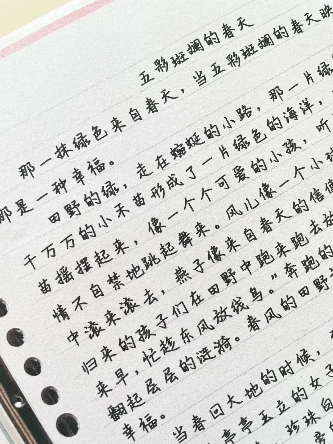 优秀作文摘抄~《五彩斑斓的春天》