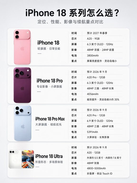 iPhone18 系列选购指南✨