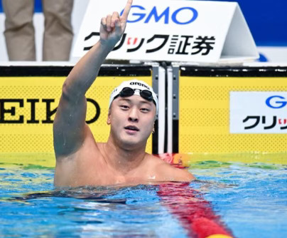 日本二线选手跃居男50蛙世界首席冲击覃海洋