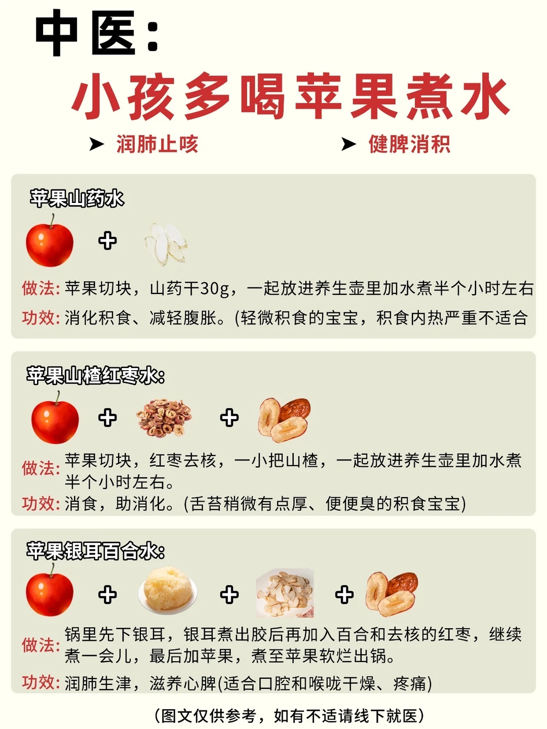 12种煮苹果水搭配～喝出娃的好脾胃👍