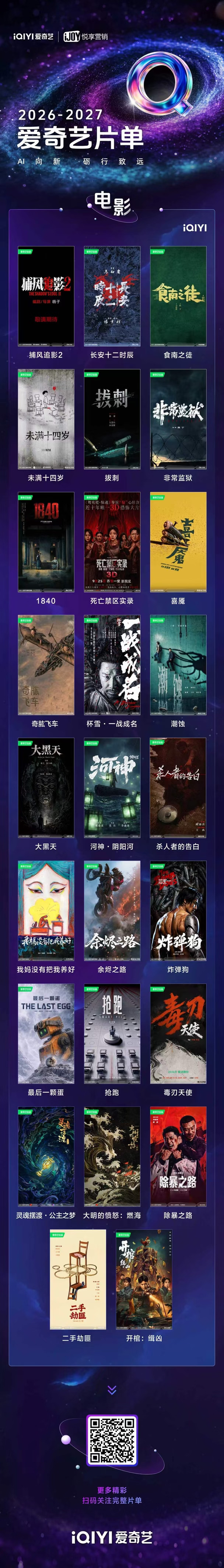 爱奇艺发布2027片单！你最期待哪部？