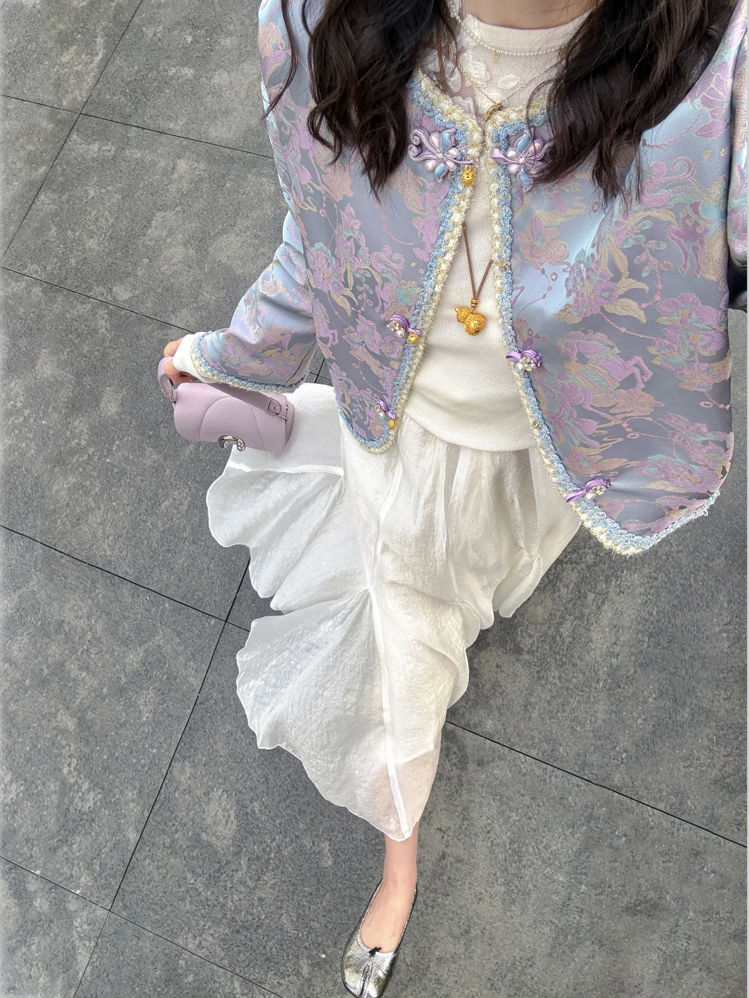 早春的漂亮外套和裙纸💜春天的新中式真的美