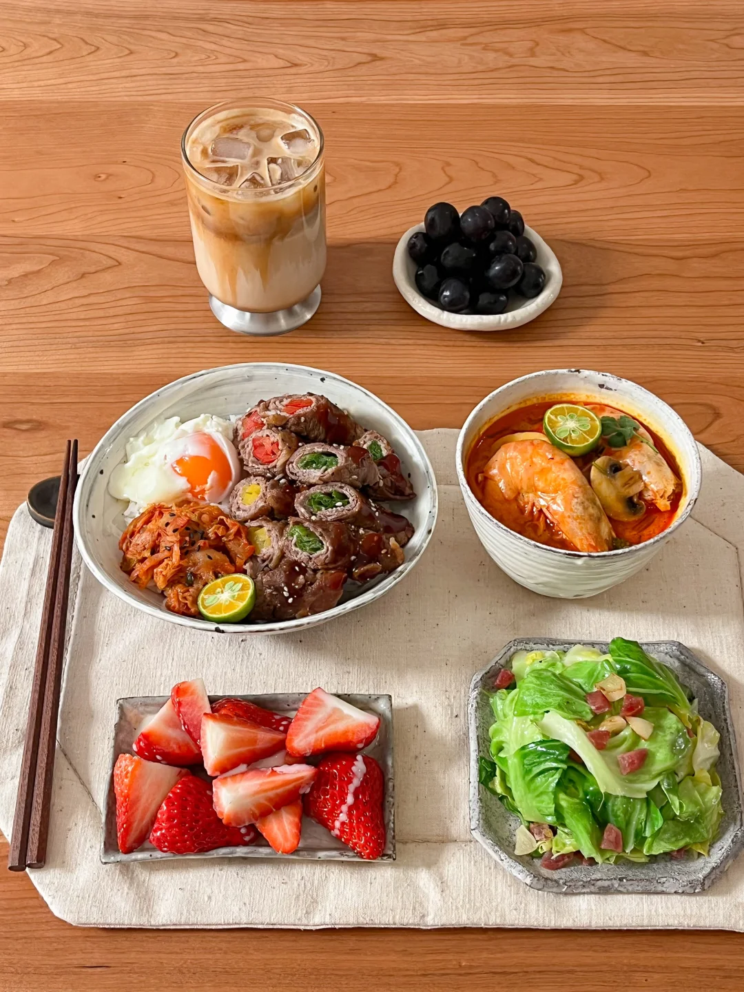 冬日治愈｜一人食🍥牛肉卷卷饭