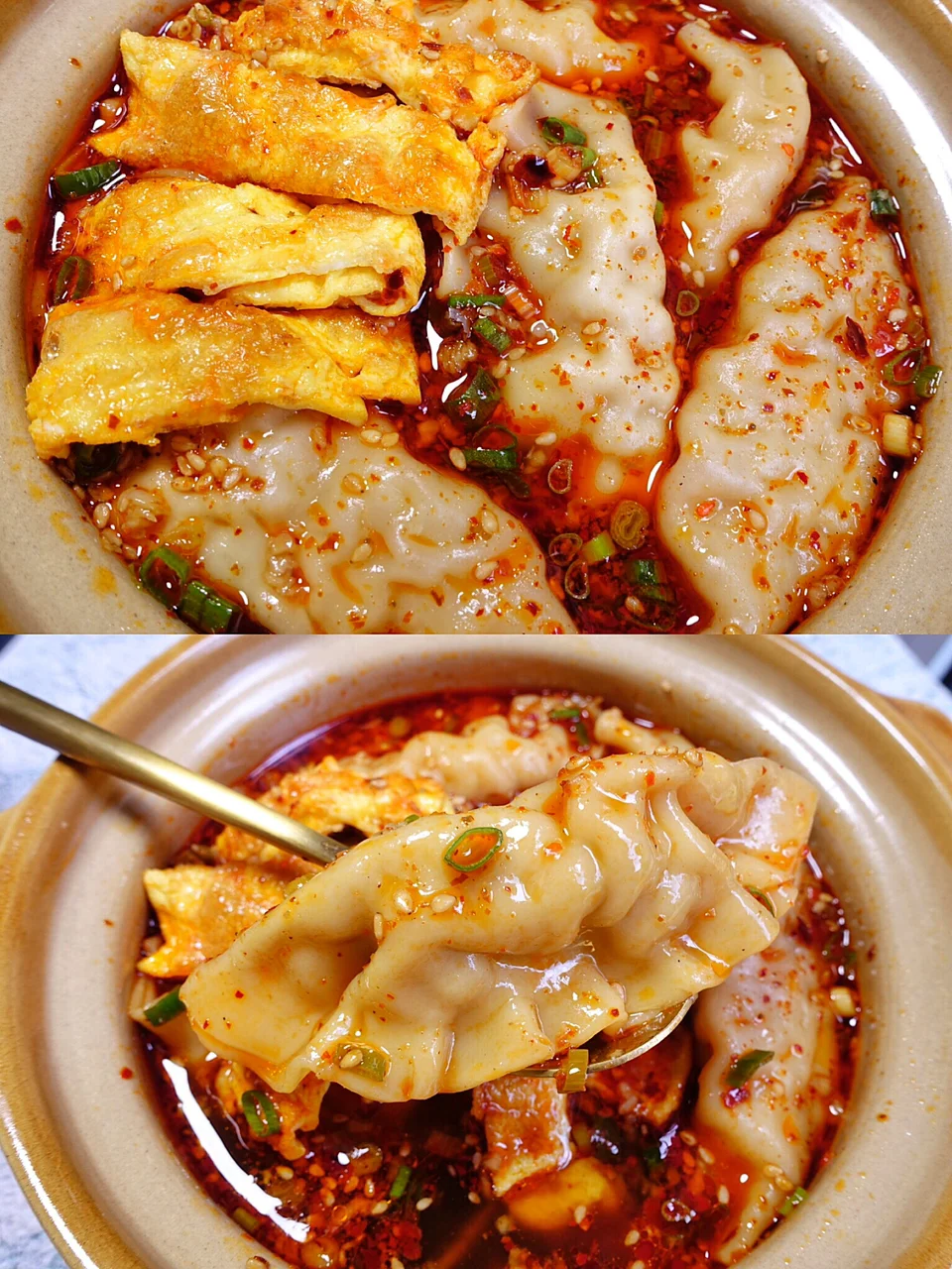 一吃就上瘾的酸汤水饺‼️连汤都不剩都喝光光