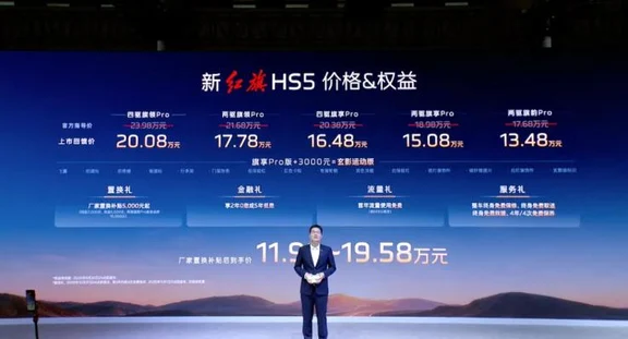 上市指导价直降4万，新红旗HS5了解一下