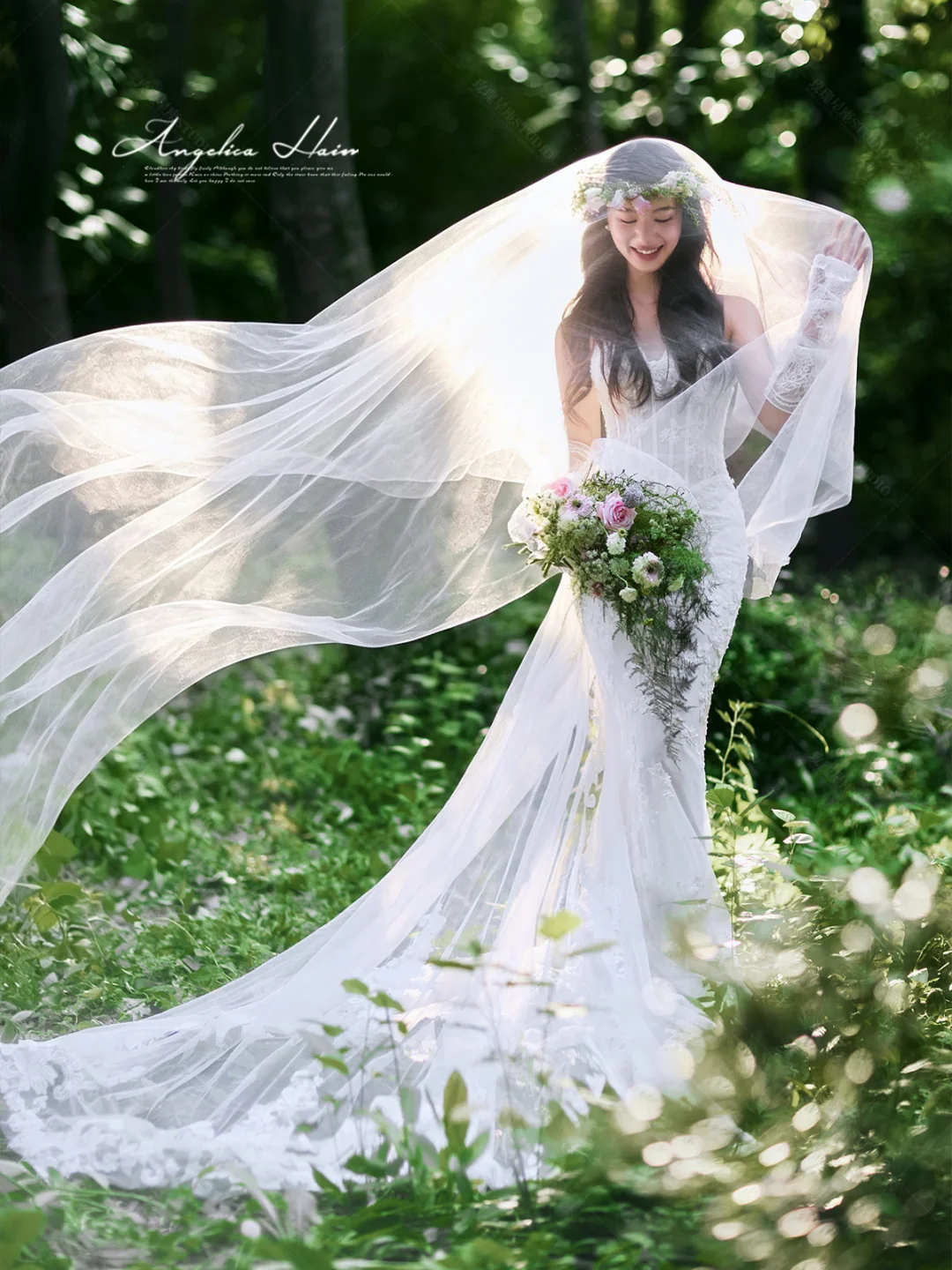 谁懂❗丁达尔效应下的森系婚纱照张张封神
