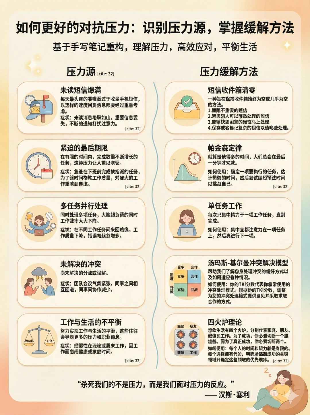 《压力源对应招：专治忙乱焦虑》
