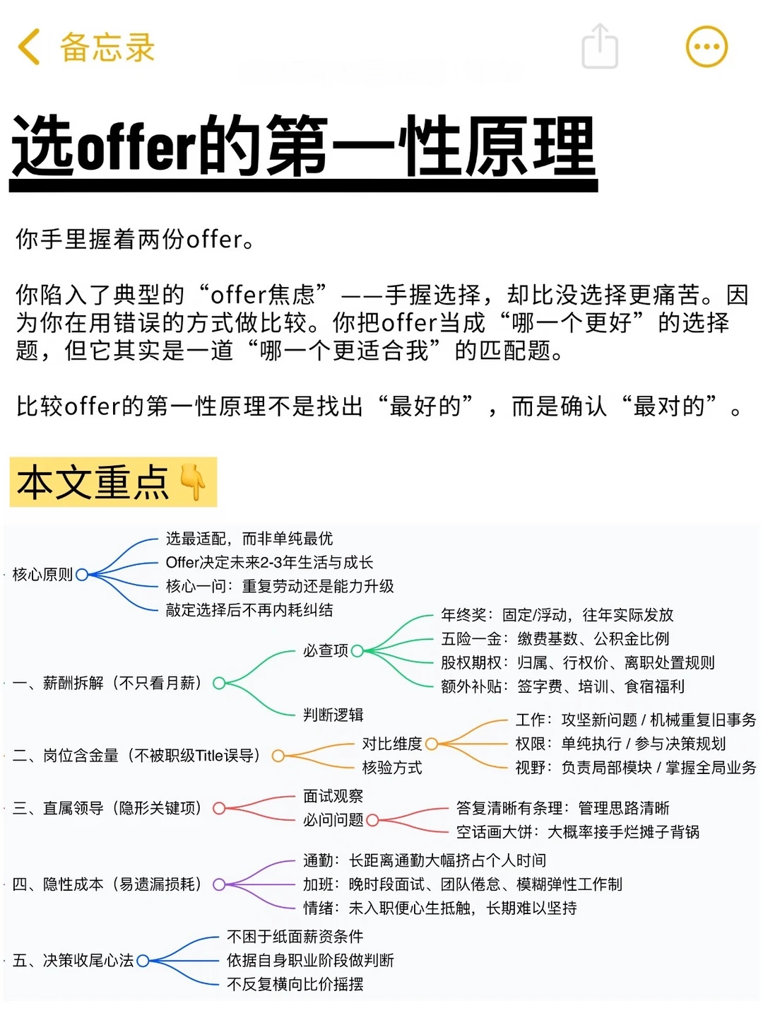 🚨选offer的第一性原理