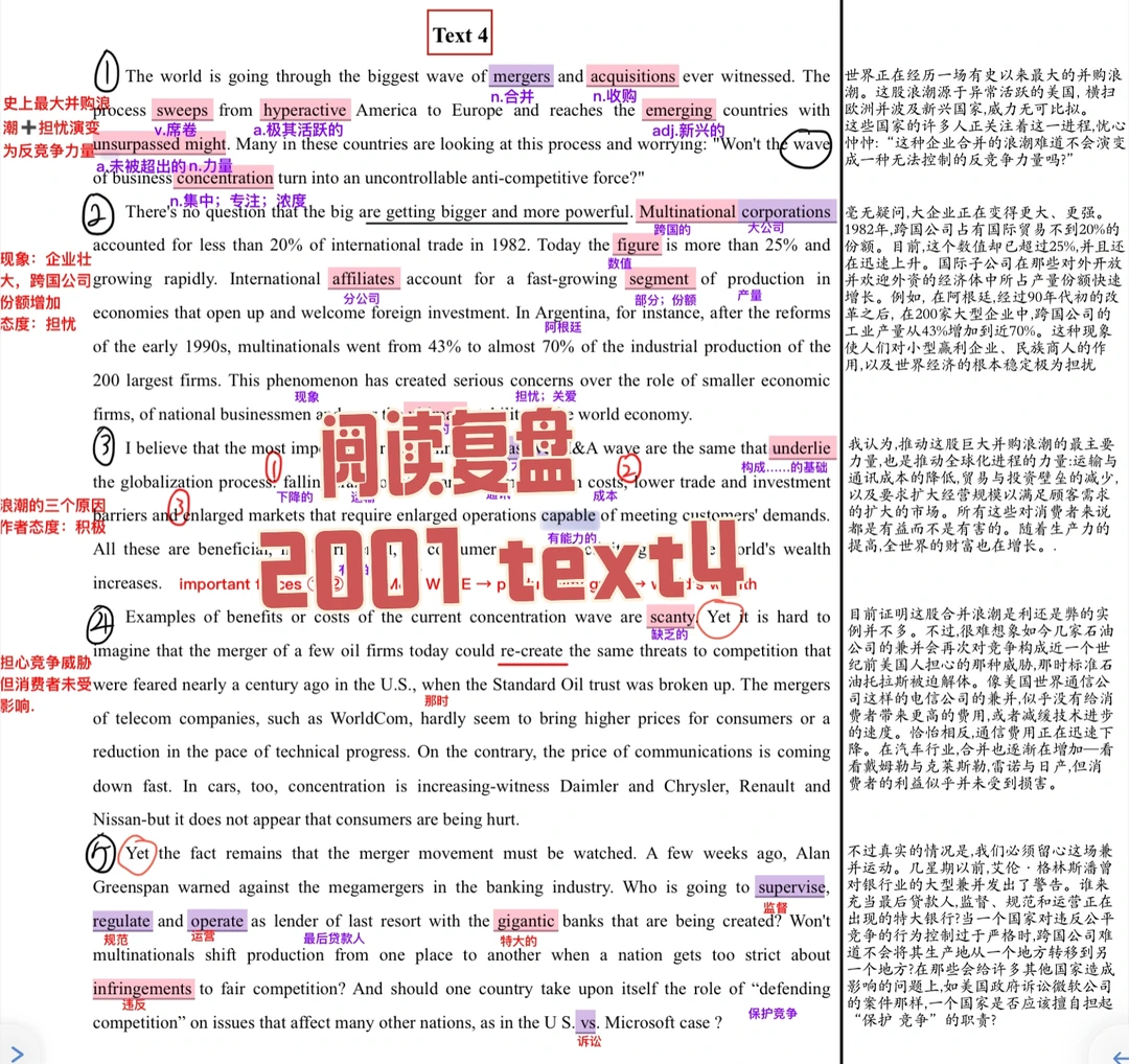 英一阅读复盘｜2001 text 4
