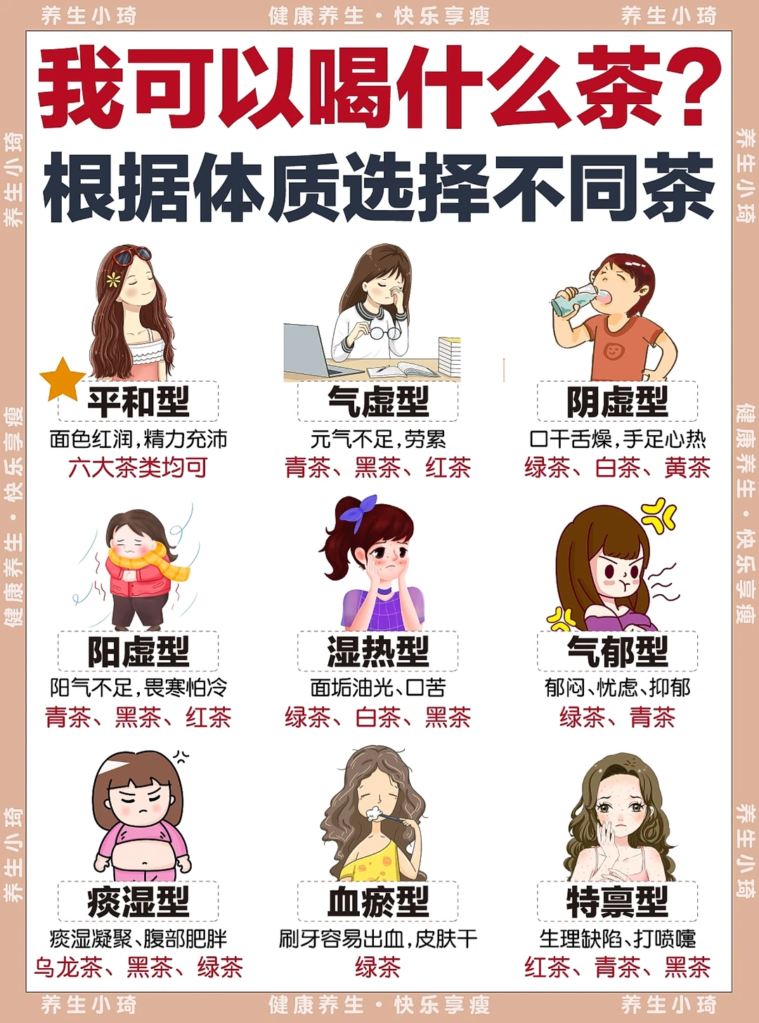 9种不同体质喝什么茶｜中秋吃完月饼再喝杯茶