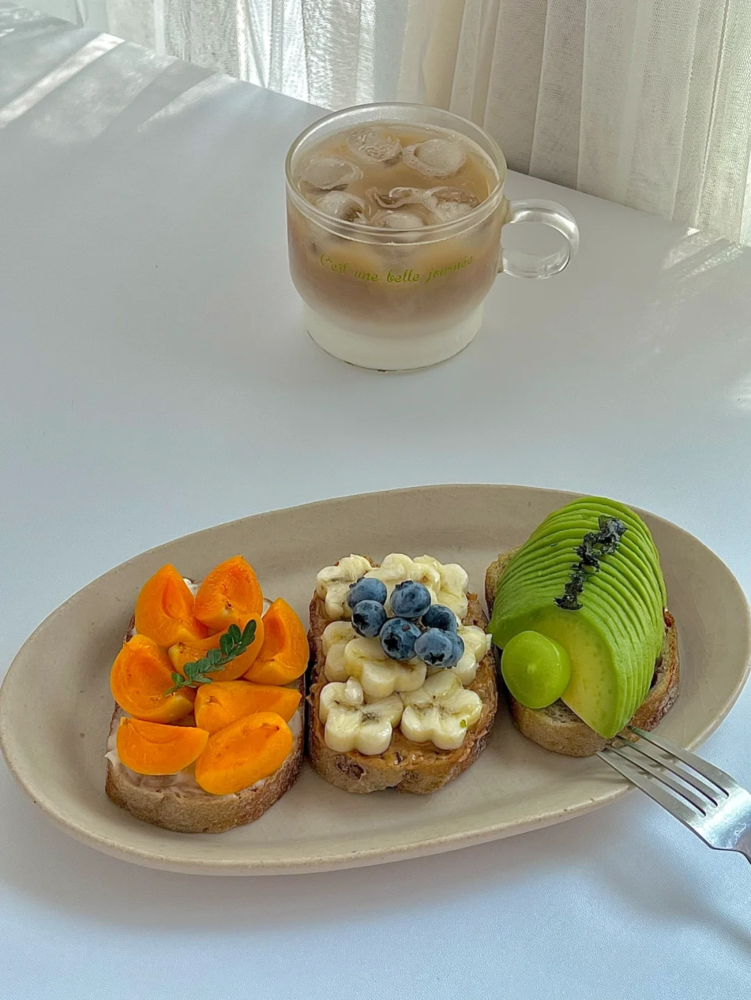 ☀️工作日早餐｜不开火水果三拼开放式三明治