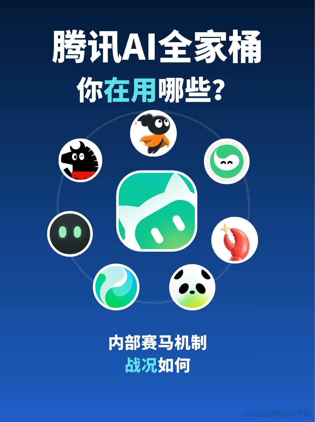 自从AI发展这几年来，各大厂商都在推出自己新产品
今天盘点一下腾讯系，看看你都用过哪些？

以下这些是我自己用过的，有些发展成为明星产品，有些已经销声匿迹
1、腾讯元宝：个人AI助理，去年10亿红包，今年不温不火
2、Qclaw：龙虾时代的产物，现在已经光辉不在
3、WorkBuddy：专业AI办公工具，当下 ​