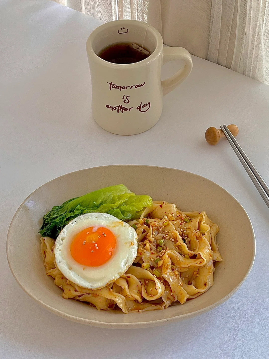 ☀️工作日早餐｜巨好吃快手的油泼面😋