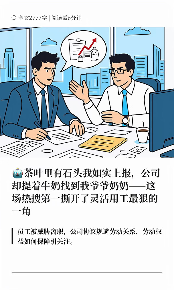 🤖茶叶里有石头我如实上报，公司却提着牛奶