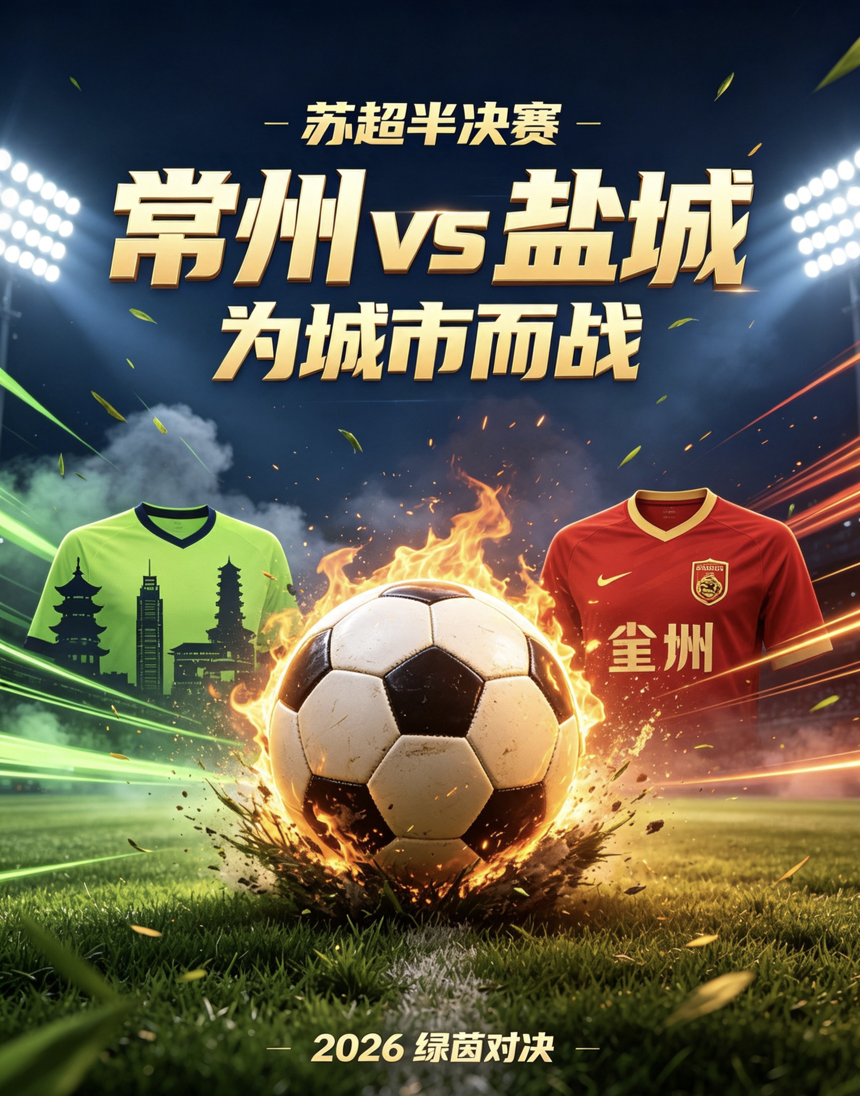 苏超半决赛：盐城VS常州，&34;矛&34;与&34;盾&34;的江苏城市大战


编者按： 10月17日晚19:40，2026&