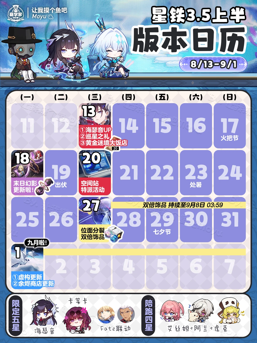 星铁V3.5全版本活动日历丨英雄未死之前