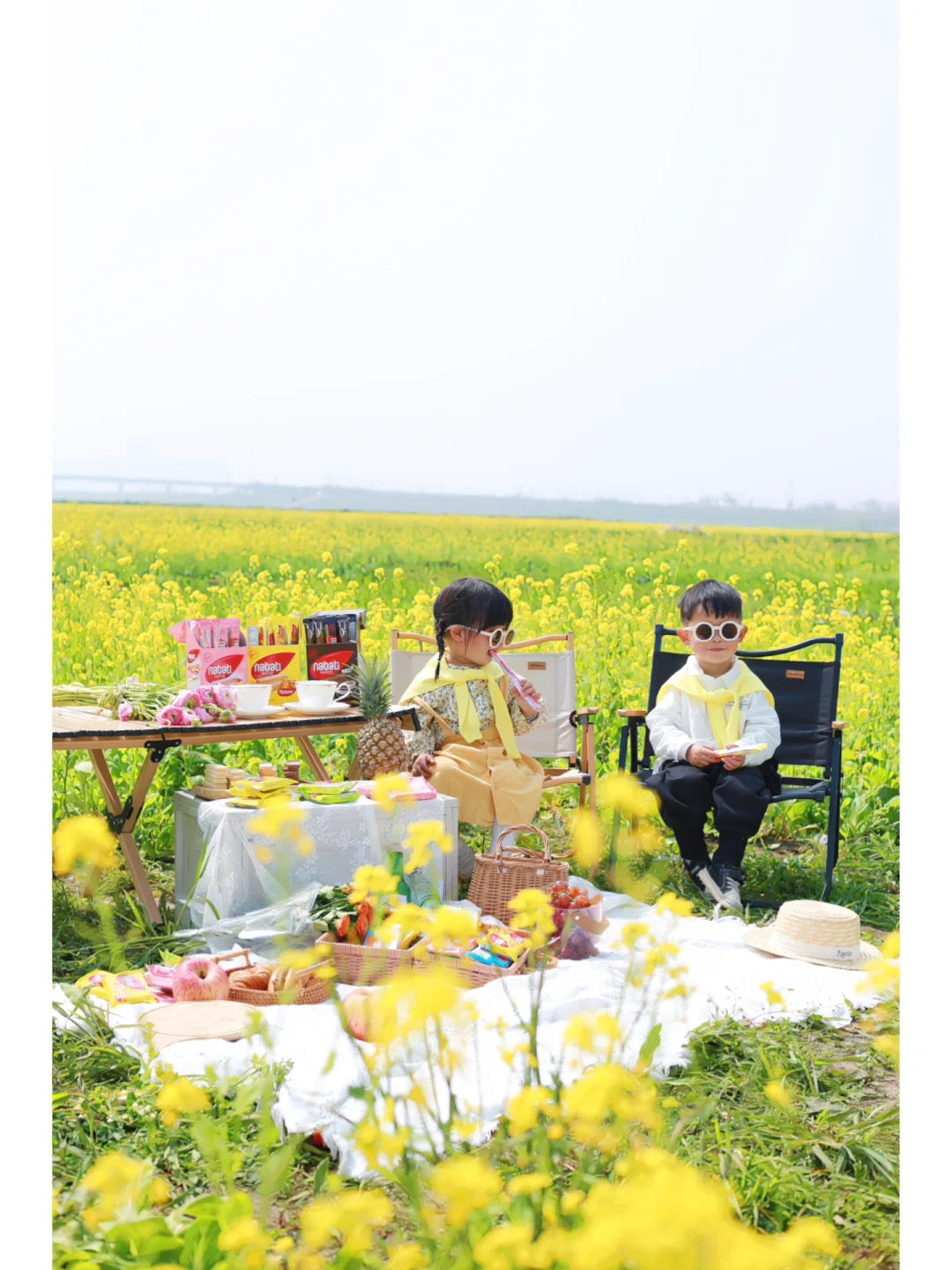 武汉惊现可露营钓鱼的免费油菜花海‼️周末冲