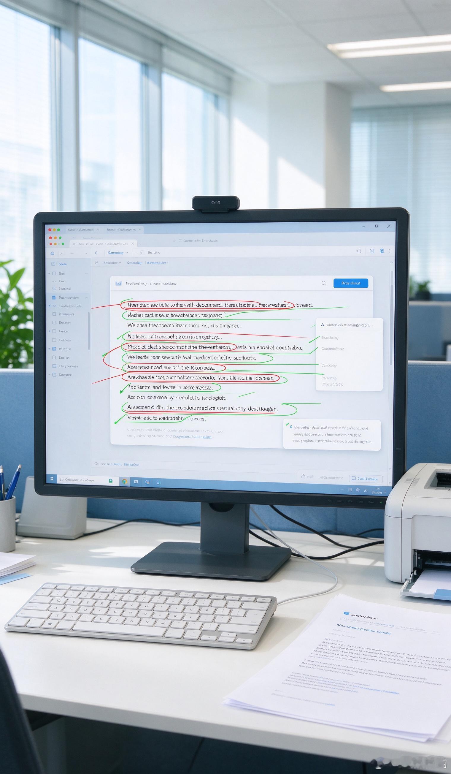新版 Windows 端和网页版 Outlook 将上线发送前自动拼写检查，依托 Microsoft Editor 能力，用户开启设置之后，邮件点击发送时，系统自动扫描文本，标记拼写错误，给出修改建议。功能采用分阶段推送，定向灰度从 10 月中旬启动，月底完成全量覆盖，使用需要联网并且授权对应权限。

职场大量邮件沟通场 ​