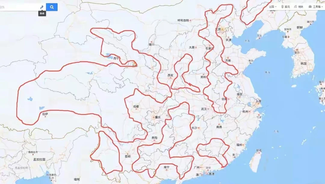 图中的这些区域应该算是经济比较差的吧？