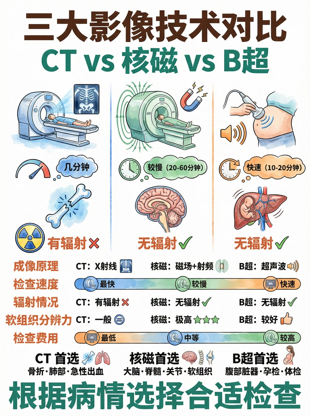 ⚠️3分钟看懂常见3种影像检查