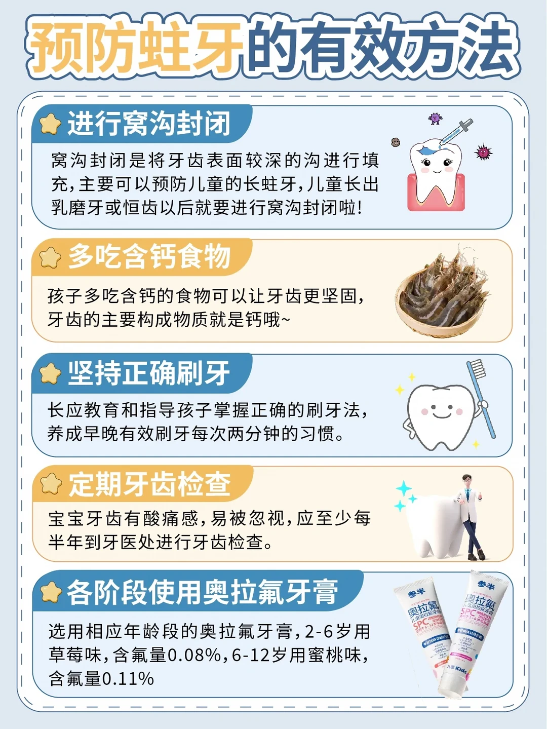 预防蛀牙从小抓起，别让一口烂牙毁了孩子‼️
