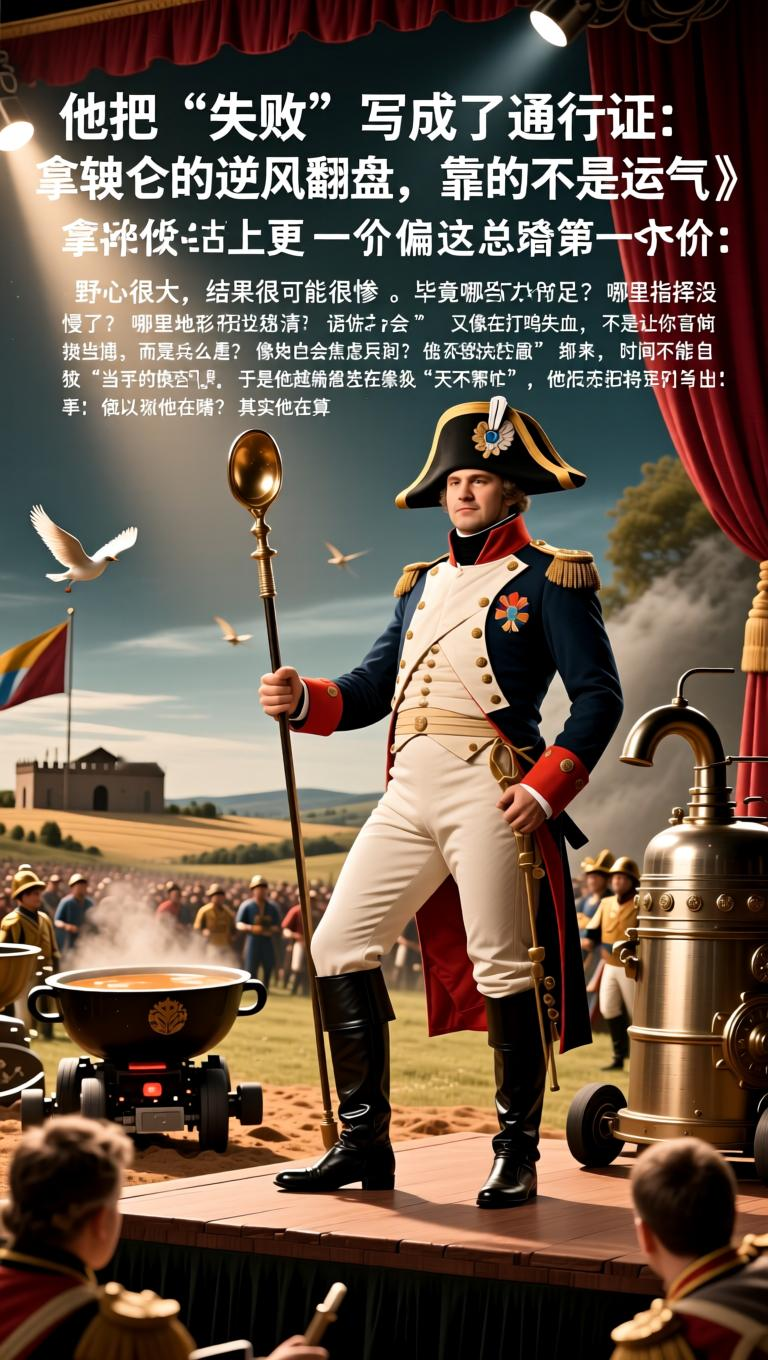 《他把“失败”写成了通行证：拿破仑的逆风翻盘，靠的不是运气》
拿破仑·波拿巴第一次登上舞台时，大家对他只有一个评价：野心很大，结果很可能很惨。毕竟当时的欧洲像一锅沸腾的汤，谁都想往里搅一勺，偏偏他还总能把勺子搅得更响。

但真正让人上头的，是他在战败之后的那种“心理操作”。比如1796年，他在意大利