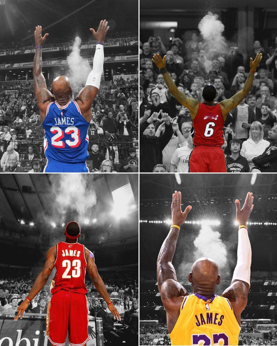 #nba季前赛##NBA# 
詹姆斯开启第24个赛季，赛前撒镁粉成为标志动作，新赛季一起见证76人每一场比赛！ ​