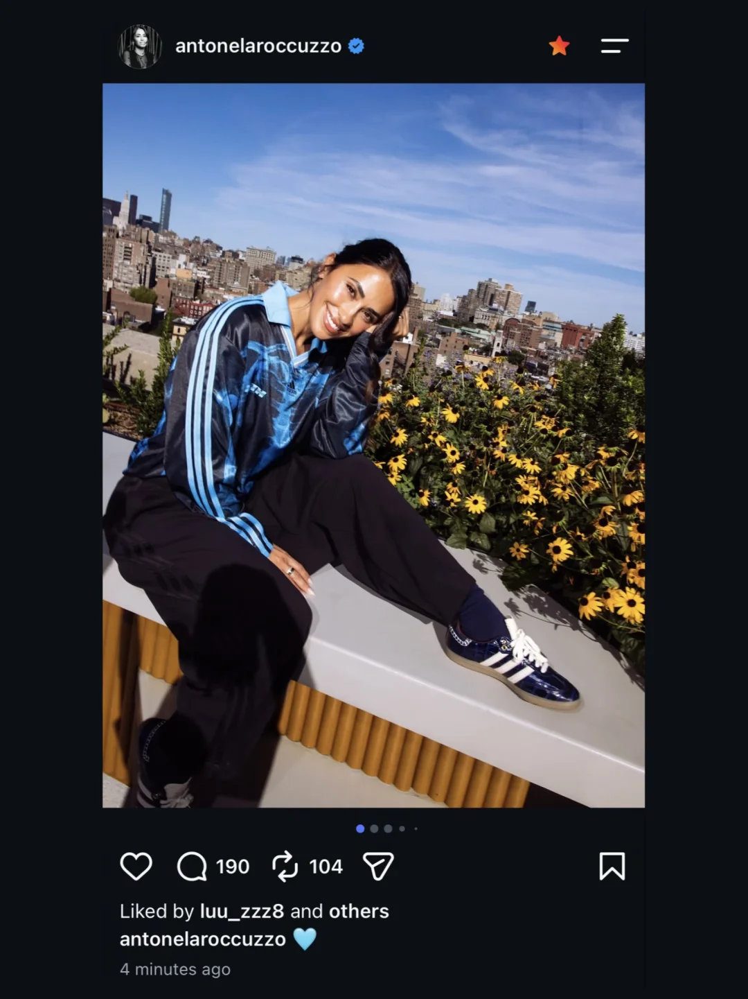 安妞更新ins动态，秀美照，无文案💙