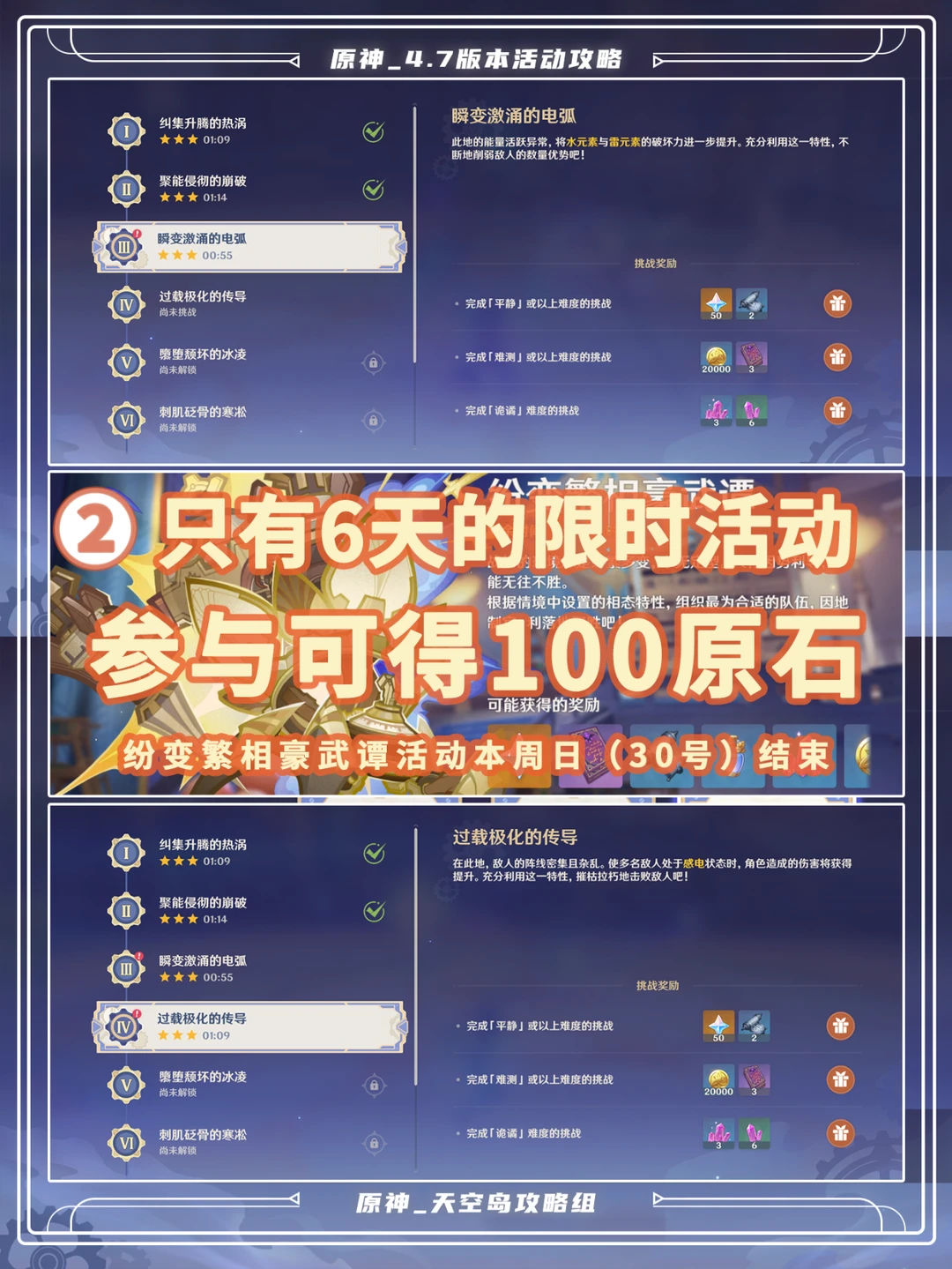 纷变繁相豪武谭3、4关 今天也有100原石！