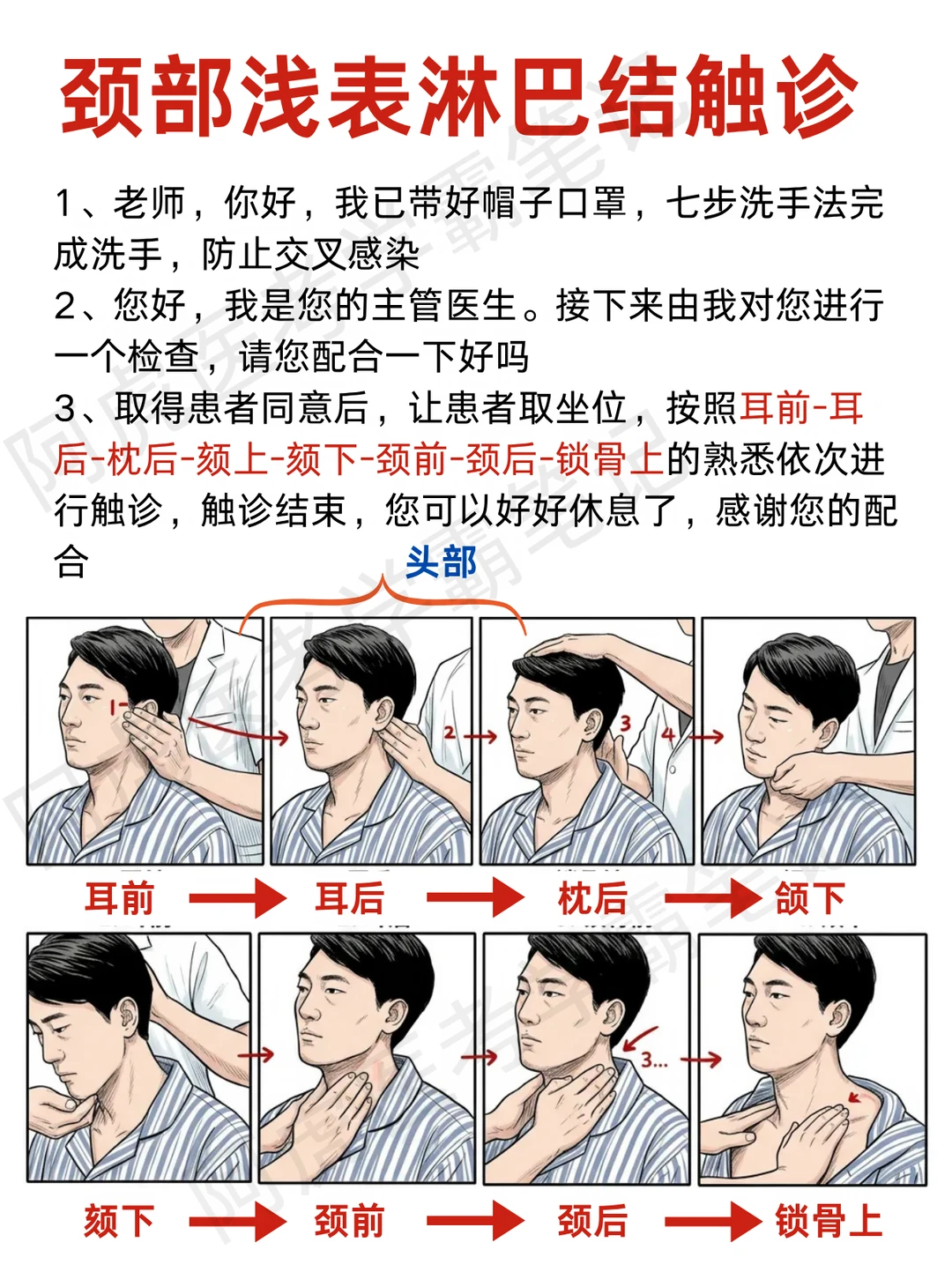 阿虎医考执医技能笔记📚|浅表淋巴结👆