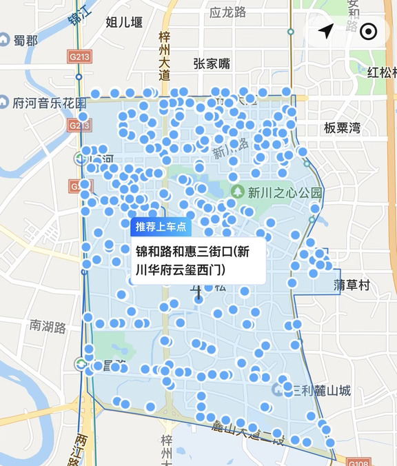 新川｜定制公交运营范围，10月10日开始试运行